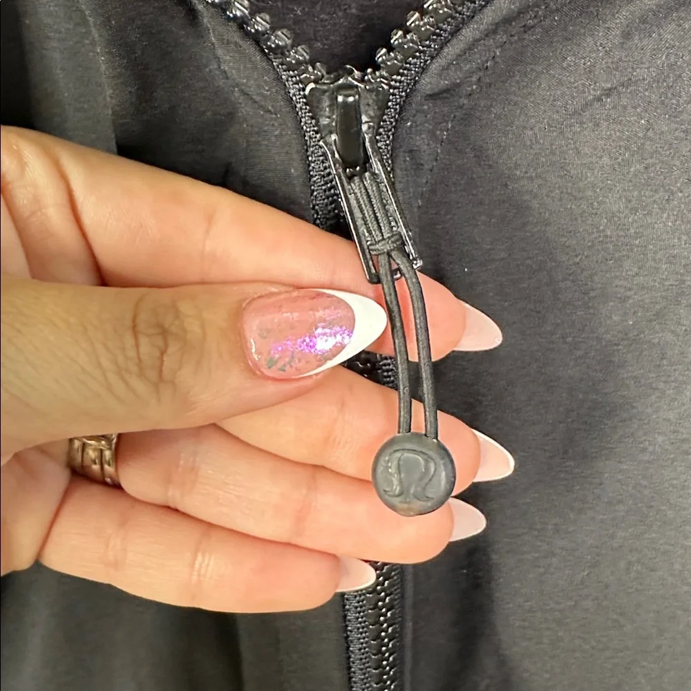 Lululemon Athletica Black Hooded trench Jacket‎